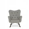 Luna Print Scandinavian Wing Chair, Rocking On Runners, Family Meble, Houndstooth