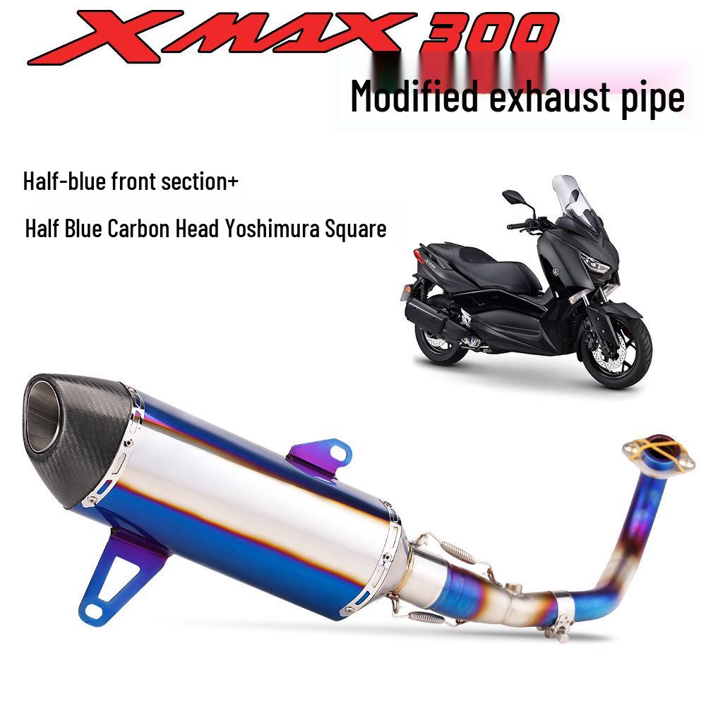 XMAX300 Motorcycle/Scooter Exhaust System – Stainless Steel Front, Yoshimura Akrapovič SC Rear