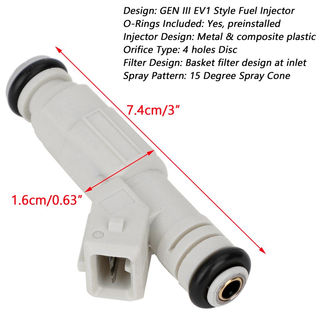 1 STÜCK 36lb Kraftstoffeinspritzventile 0280155737 Passend für Ford Passend für GM LS1 LT1 5.0L 5.7L 380CC