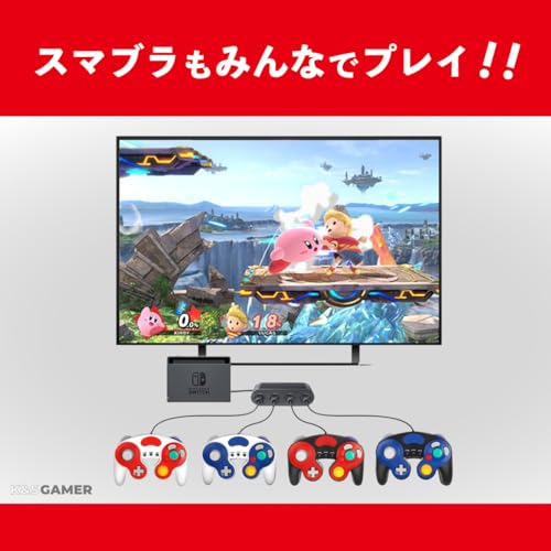 K&SGAMER GameCube Controller (with Vibration Support for GC, WiiU, Wii, and GameCube) (Red & Black)