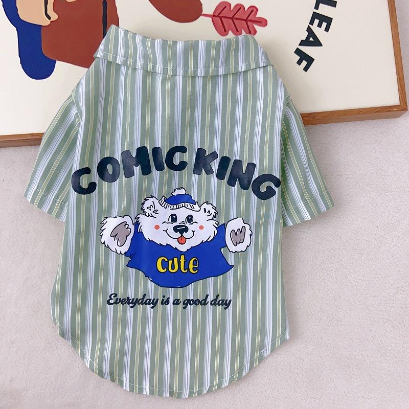 

Summer Strip Dog Shirts,Breathable Puppy Shirt,Stylish Designs Costumes For Small Dogs, Chihuahua Teddy Smal Breeds