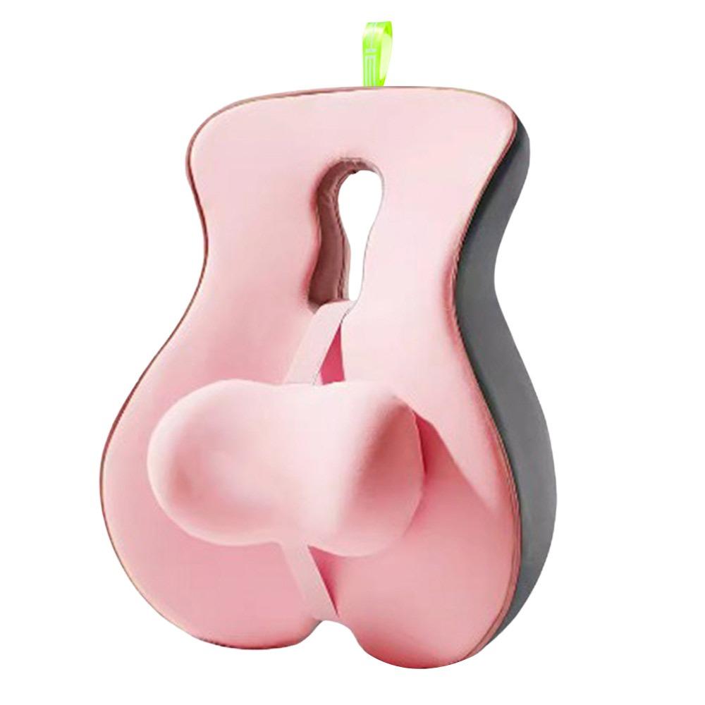 Memory Foam Lumbar Support Cushion Back Support Breathable Lumbar Pillow Ergonomic with Adjustable Slider Seat Back Support