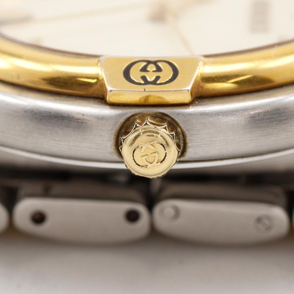 GUCCI Watches 9000M IvoryDial Stainless Steel Quartz Analog display unisex Used