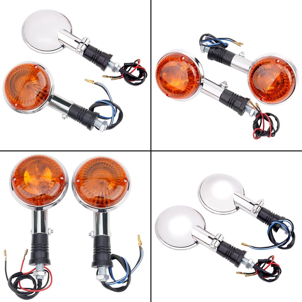 AHL Motorcycle Turn Left and Right for Yamaha Virago and Road Royal Star Signals, 12V, Set, XV250, XV400, XV535, XV550, XV700, XV750, XV920, XV1000,