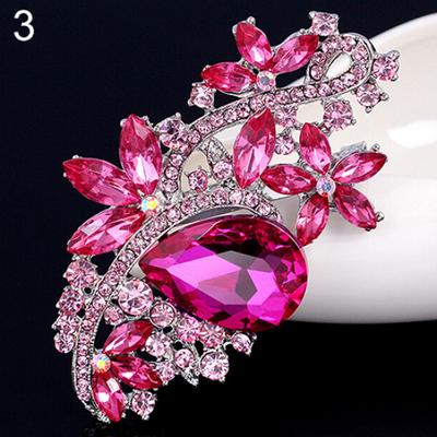 Wassertropfen-Blumen-Brosche, Strass-Kristall-Broschen, Blumenstrauß, Hochzeitsschmuck