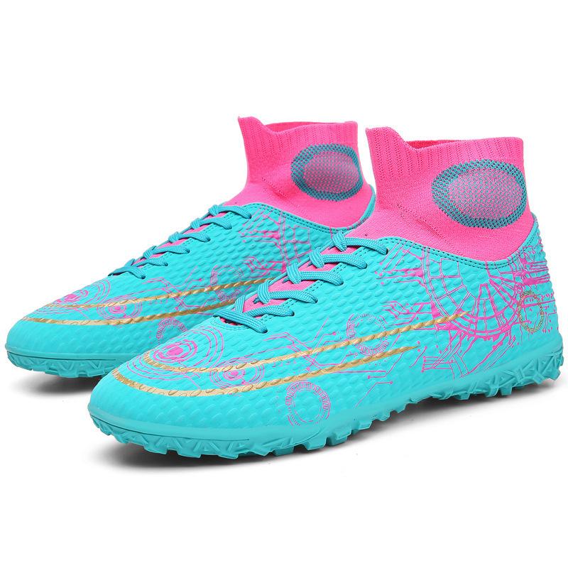 Broken long high-top football shoes, men's sports shoes, adult students, excellent price, grass training, foreign trade youth DingTalk