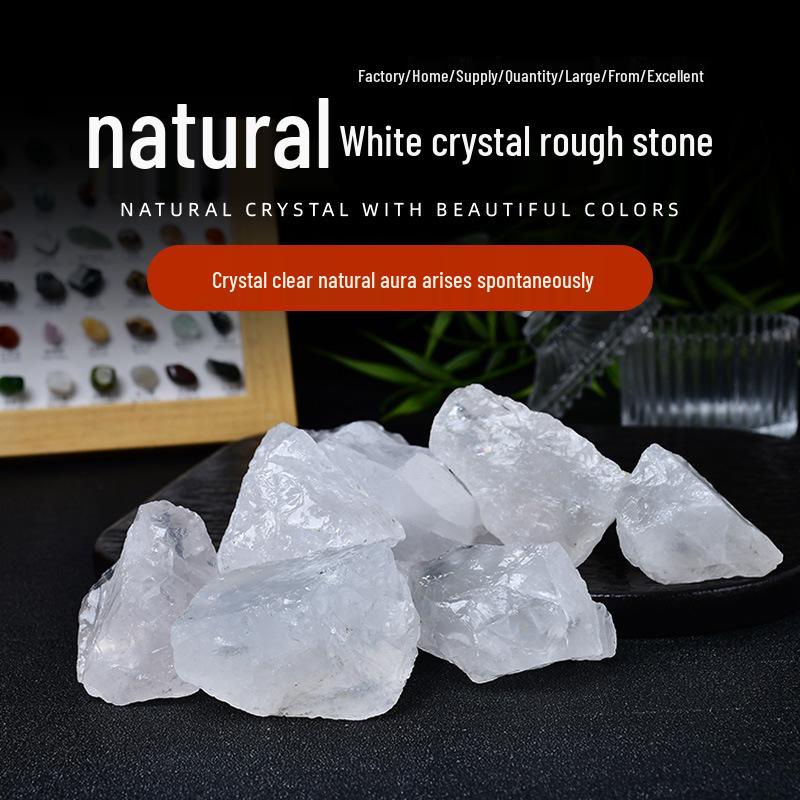 Natural White Crystal Gravel for Aromatherapy, Fish Tanks, Flower Pots, and Demagnetizing 1-2cm 100g