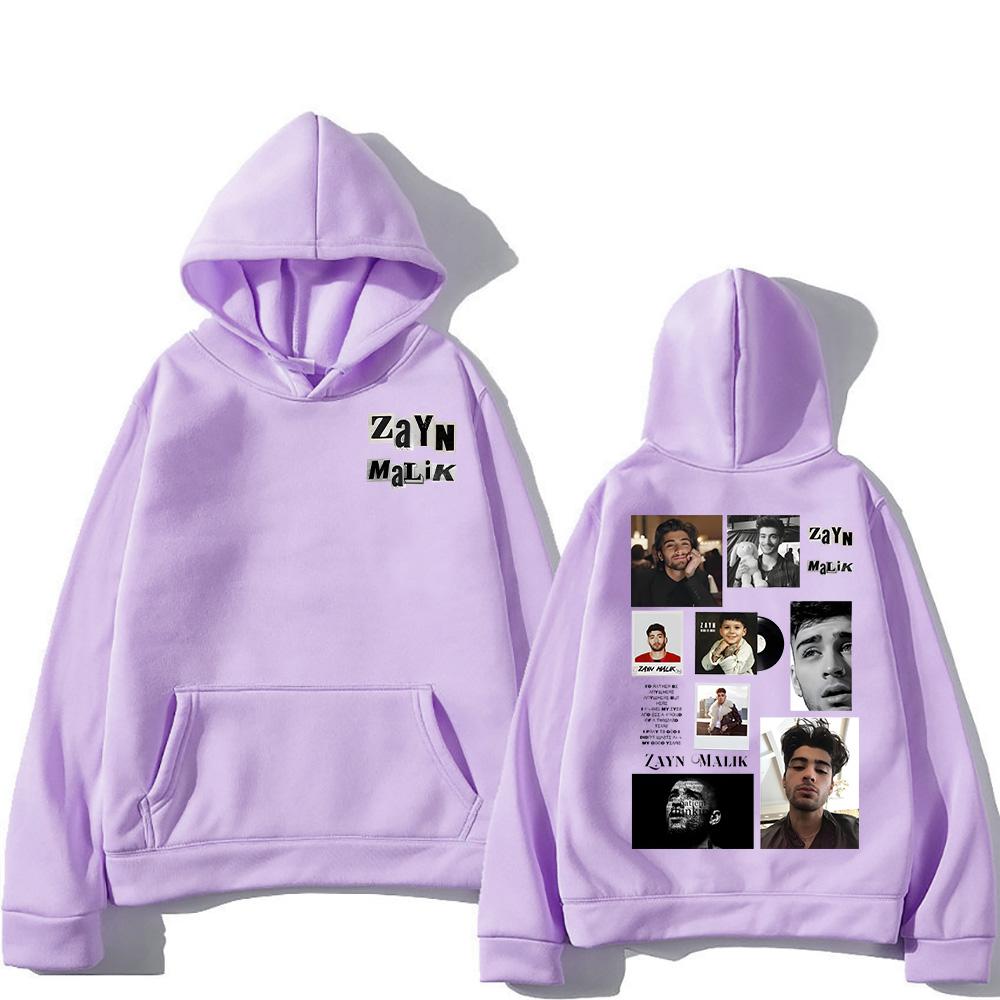 ZAYN Nadruk Modne Bluzy Zayn Malik Retro Hip Hop Pulower Unisex Oversize Topy Jesień Długi Rękaw Bluza Męska Damska Odzież