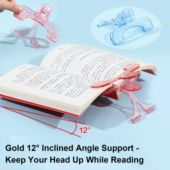 Transparent Page Holder Clip Hands-Free Reading Aid for Book & Documents Portable Mini Acrylic Book Clip for Sheet Music Students Professionals