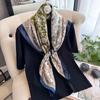 Simulation Silk Scarf Printed Large Square Scarf Women'S Fashion Cashew Nut Scarf Women'S Travel Decoration Beach Towel