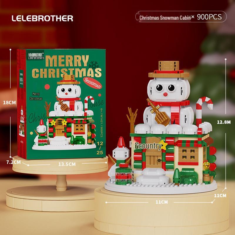 Christmas-Themed Lego-Compatible Building Blocks: Tree, Reindeer & Santa Set