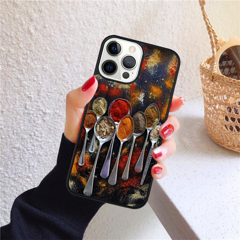 

Cooking Chef Spices Seasoning Phone Case for iPhone 17 Air 16 Coque 15 14 12 13 PLUS 11 PRO MAX Back Cover Fundas iPhone 11pro max