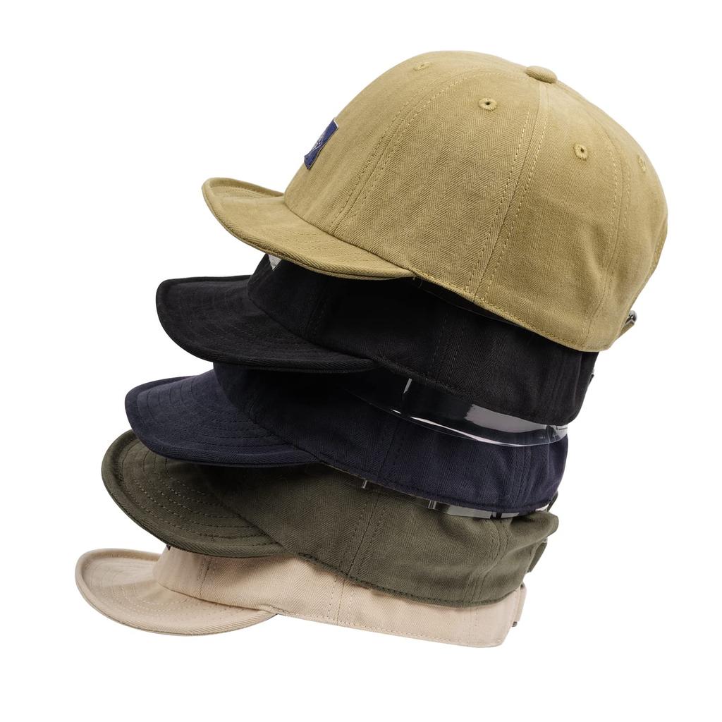 Clape Short Brim Baseball Umpire Short Short Visor Solid UV Perfect for Outdoor Mountain and Commuting Men's Cap, 100% Cotton, Cap, Brim, Cap, Spring,