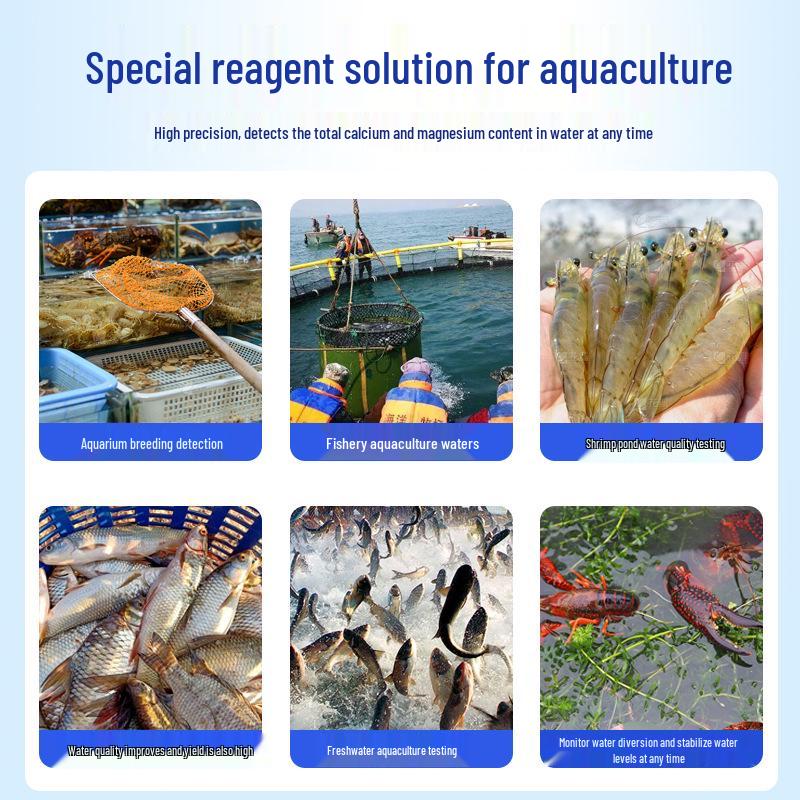 GH Water Hardness Reagent for Calcium, Magnesium, and Oxygen Detection in Aquaculture.