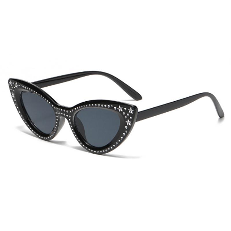 New Cat Eye Diamond Sunglasses Pentagram High-end Fashion Sunglasses Women's Trendy Glasses