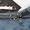 Metal Buckle Y2K Star Waist Belts PU Leather Girls Rivet Waistband Women's Jeans Belt  for Pants