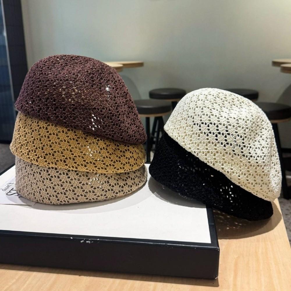 Hollow Out Design Women's Beret Thin Design Trendy Headwear Fashion Artist Hat For Women