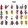24pcs Phantom Series Ninja Building Blocks Plastic Toy Figures For Children Height)