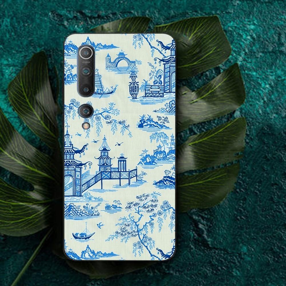 Blue and white porcelain Phone Case For Redmi Note 4 X 5 A 6 7 8 T 9 9S 10 11 11S 11Epro Poco M3 pro