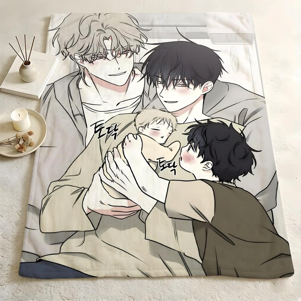 Manhwa L-Low T-Tide I-in T-Twilight Throw Flannel Blanket Skin Soft Suitable for Sofa Living Room Bed Travel and Gifts