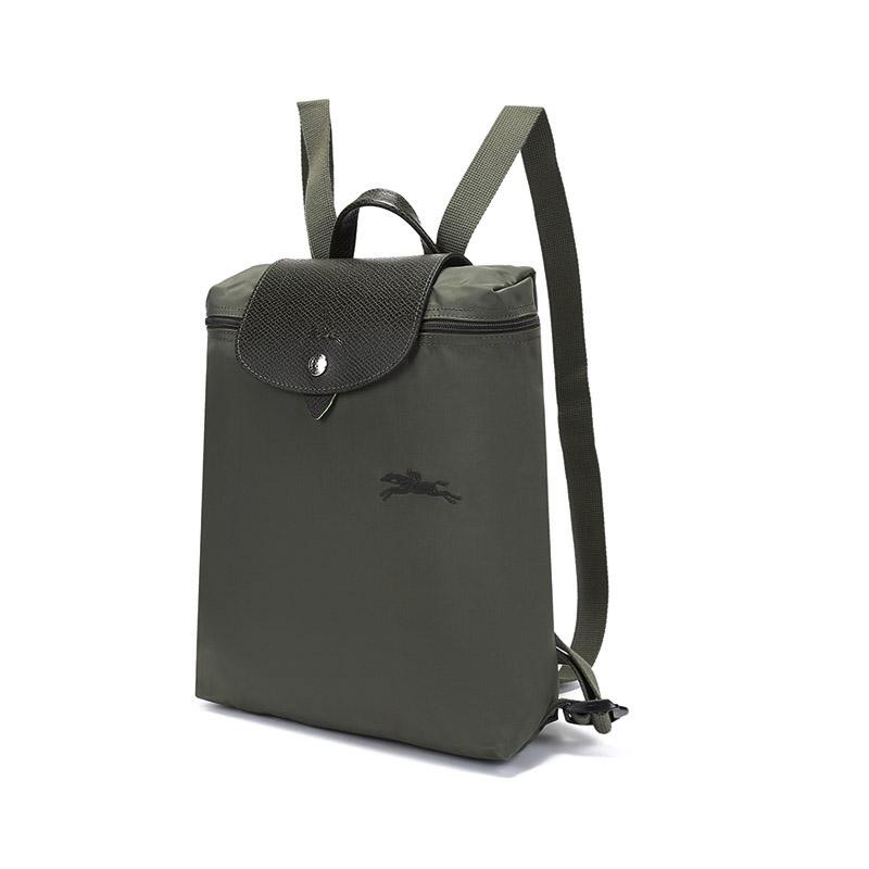 Longchamp Le Pliage Green 26 Short Handle Zipper Backpack Recycled Canvas Women Backpack Forest-Green 1699919479