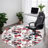 1pc Yorkie PatternChair Carpet for Office, Indoor Non-Slip Washable Polyester Fiber Carpet, Mat For Office, Machine Washable