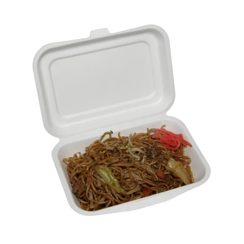 Disposable Bagasse Takeout Containers, Eco-Friendly and Stylish, e-Mold Food Packs, Size M, B004, Pack of 50