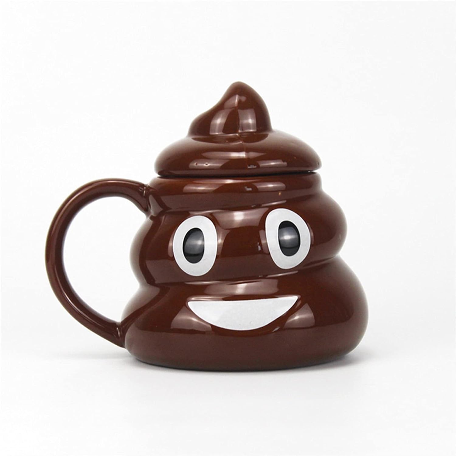 

Cartoon Smile Poop Mug Tea Coffee Cup Funny Humor Gift 3D Pile of Poop Mugs with Handgrip Lid Tea Office Cup Drinkware 400ml (Color : Mug) Mug