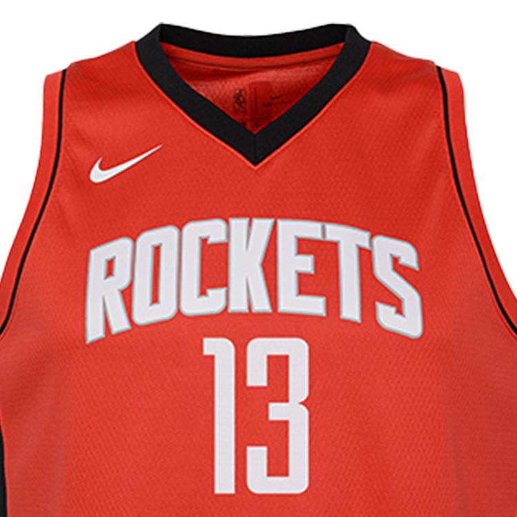 Nike X NBA Collaboration Printed Quick-Dry Sports Jersey Team Limited Edition Youth 19-20 Season Rockets Harden 13 Kids jersey Red 3Z2B7BZ2P-RCKJH