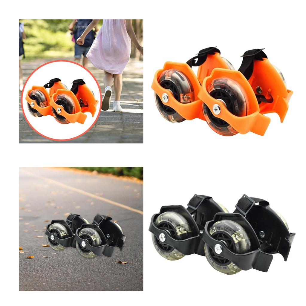 Heel Wheels Sturdy Flashing Roller Shoes Heavy Duty Shine Roller Skating 1 Size Fits Most Adjustable for Boys Kids Girls Child
