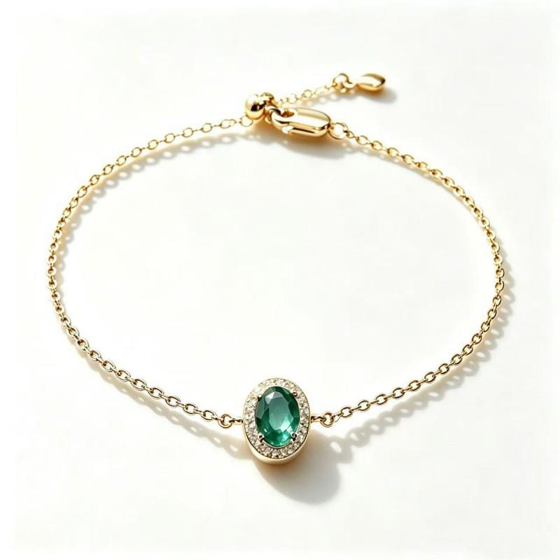 Womens Colorful Gemstone Bracelet Adjustable Oval Gem Jewelry