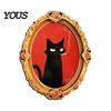 Spooky Fridge Magnets 1/6Pcs Halloween Retro Frame Refrigerator Magnet, Wooden Carved Photo Decorative Magnet for Home Office Cabinet Whiteboard Metal