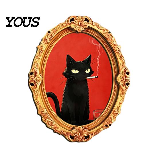 Spooky Fridge Magnets 1/6Pcs Halloween Retro Frame Refrigerator Magnet, Wooden Carved Photo Decorative Magnet for Home Office Cabinet Whiteboard Metal