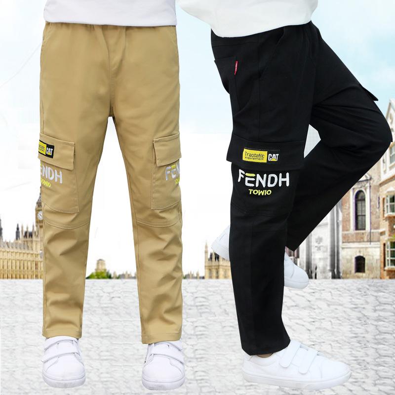 Children Trousers Kids Clothing Casual Pants Waist Mid Elastic Cotton Casual Jeans Boys