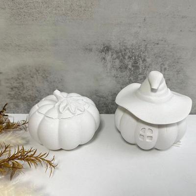 Halloweenská úložná krabička ve tvaru dýně Silikonové formy DIY S víkem Kreativní květináč Sklenice na svíčku Sádrová epoxidová pryskyřičná forma Domácí dekorace