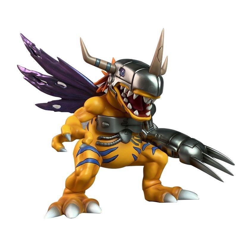 2 Typen 19cm Anime Digimon Adventure Figur Blaues Metall Greymon Actionfiguren PVC Statue Sammlermodell Spielzeug Geschenke
