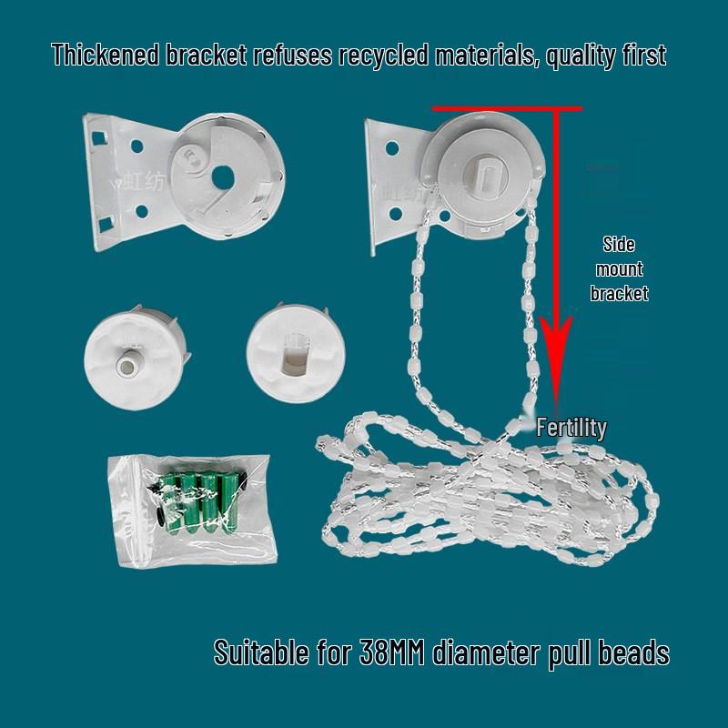 Complete Roller Blinds Set: Includes Rollers, Spindles, Rods, Lifting Brackets, Swivel Shafts, Pull Cords, Zippers, and Pull Beads.