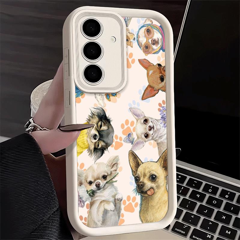 

Phone Case for Samsung Galaxy S26 S25 Ultra S24 FE Chihuahua Puppy Teacup Dog Shell S23 Plus S22 + S21 S20 5G Soft Silicone Fund Samsung S23 Plus