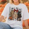 Comfort Colors® Cute Scary Halloween Bats Shirt, Adorable Gothic Bat Shirt, Witch Bats and Pumpkin Fall Shirt, Halloween Gift