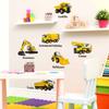 Engineering Car Wall Sticker Home PVC Kid's Room Self-adhesive Vehicle Stickers Interesting DIY Decal Backdrop Ornament