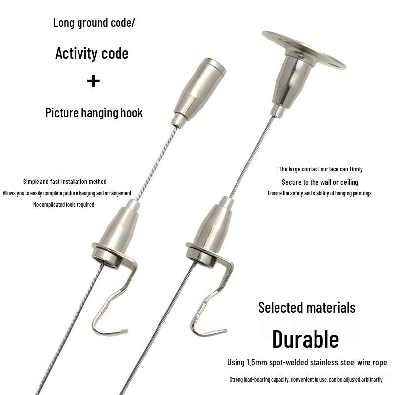 Набір для підвішування картин на сталевому дроті для приміщень та вулиці