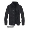 Stand Collar Long Sleeve Men Cardigan Side Pockets Buttons Closure Solid Color Sweater