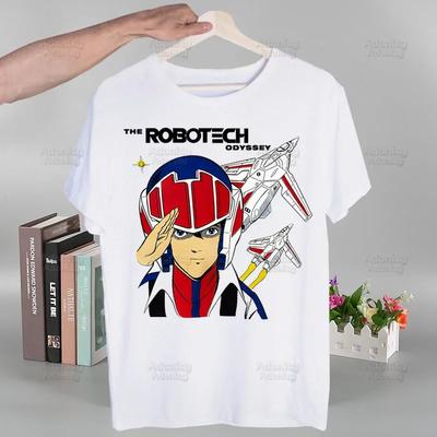 Macross Anime Heren Hip Hop Streetwear Print T-shirt Harajuku T-shirts Korte Mouw Mode Casual T-shirt Tops Tees