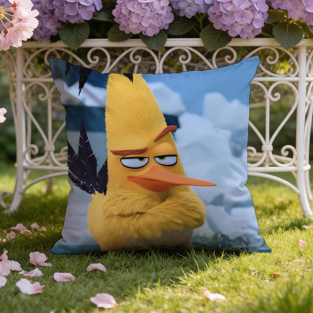 Anime A-Angry B-BirdsS Cushion Cover Home & Car Dual-Scene Pillow Cover: Reversible for Premium Comfort