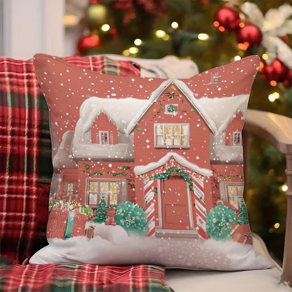 Christmas-Patterned Pillowcases for HomeSuitable for sofa car bedroom decorative cushion cover pillow cover
