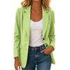 Women's Long Sleeve Button Front Lapel Jacket