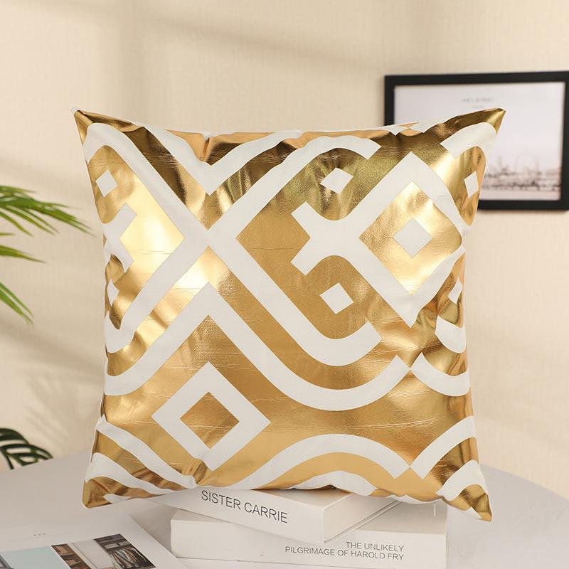 Kissenbezug im nordischen Stil, quadratisch, kurzer Plüsch, bronziert, Sofa, Schlafzimmer, Kissen, Auto, Büro, Lendenkissen, weich