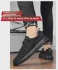 Men's Canvas Summer Breathable Casual Flat Shoes, Soft Sole Slip-On Black Work Shoes