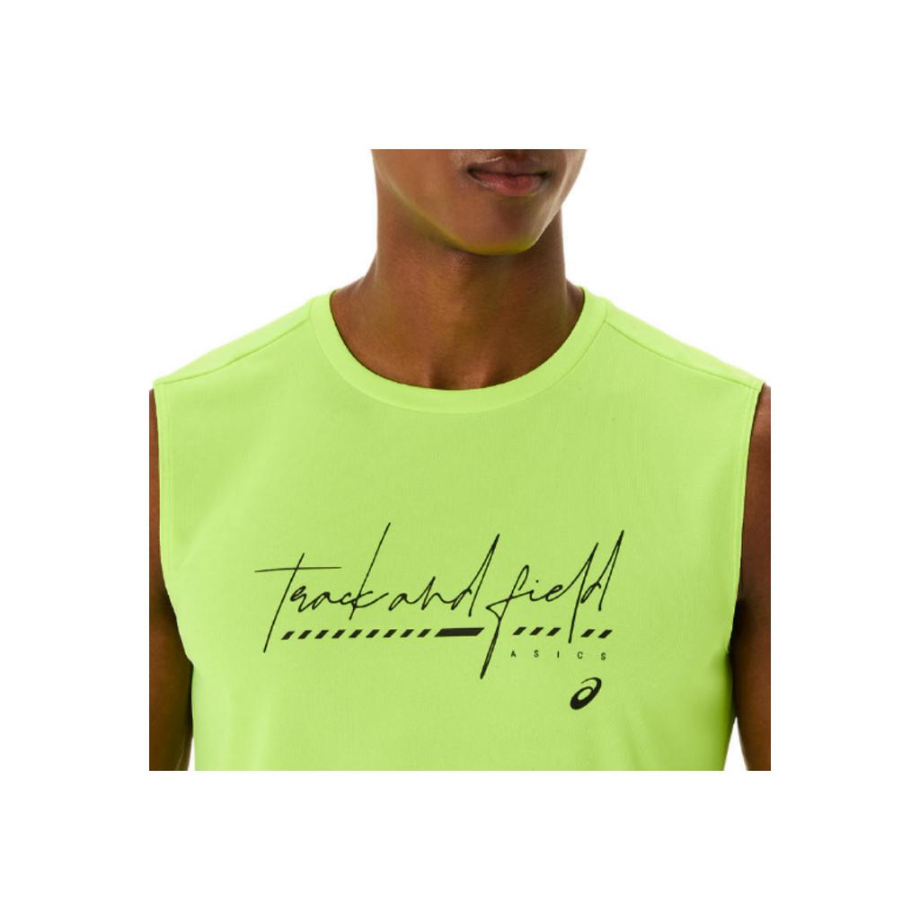 Asics Letter Round Neck Sleeveless Vest Men Tops Yellow 2091A743-751