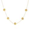 Gold Plated Sunflower Jewelry Set Necklace Bracelet Earrings for Women Stainless Steel
